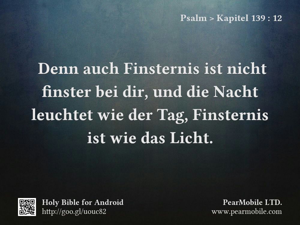 Psalm, Kapitel 139:12
